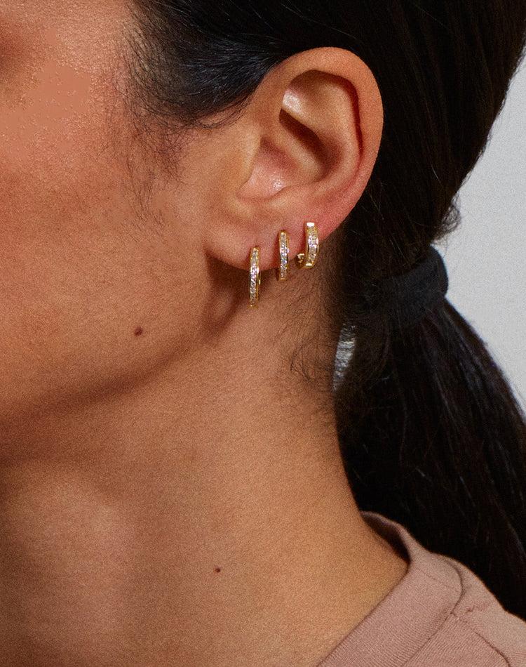 Ruby Big Sister Gold Hoop Earrings